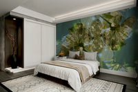 The room feels calm and serene due to the gentle artwork.

