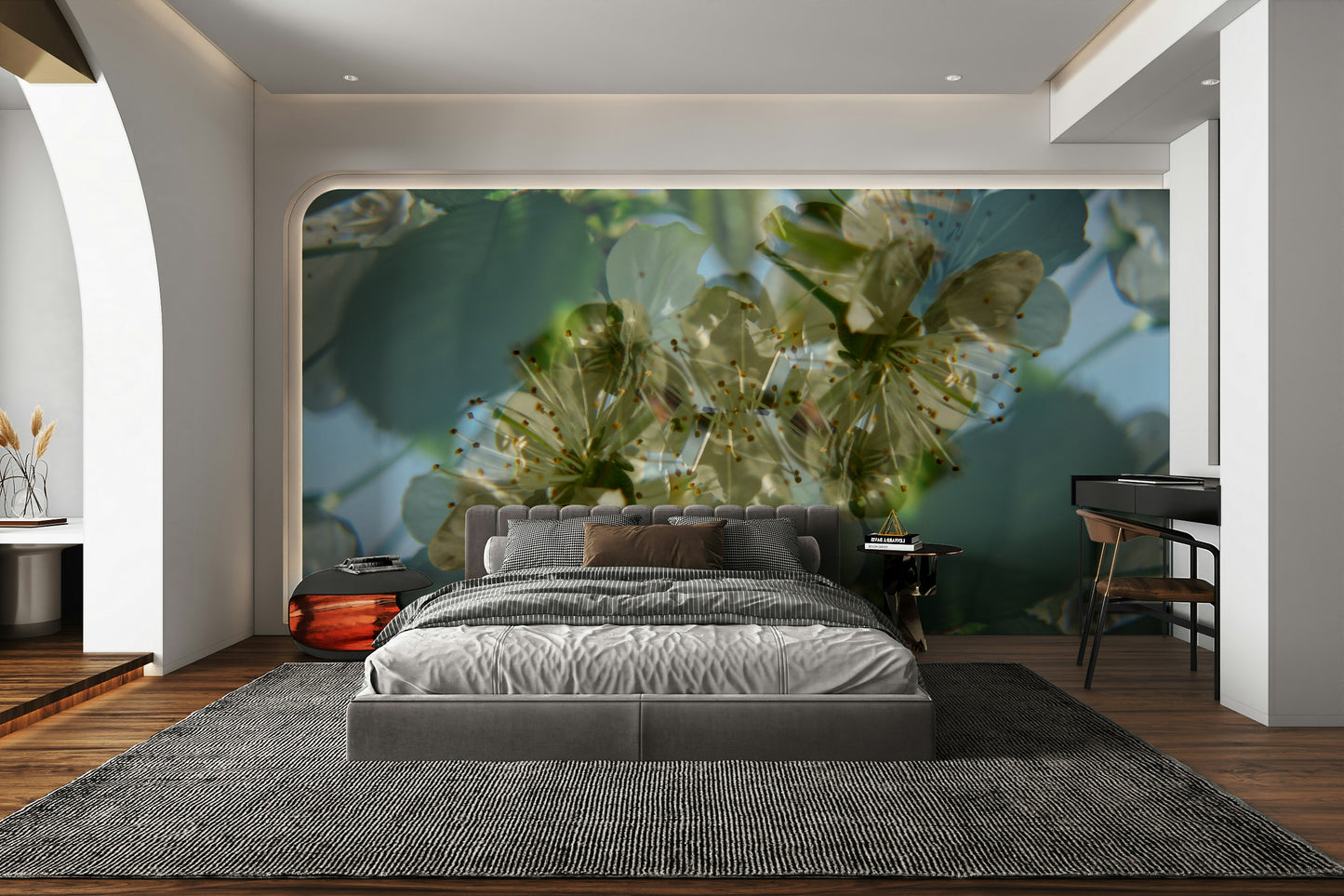 A large-scale art print of a natural scene.

