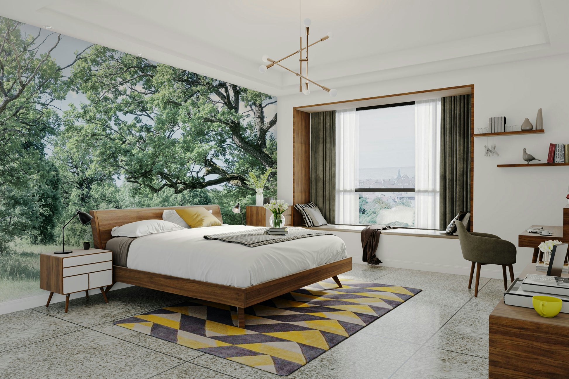 A close-up view of the detailed foliage and textures of the field.

