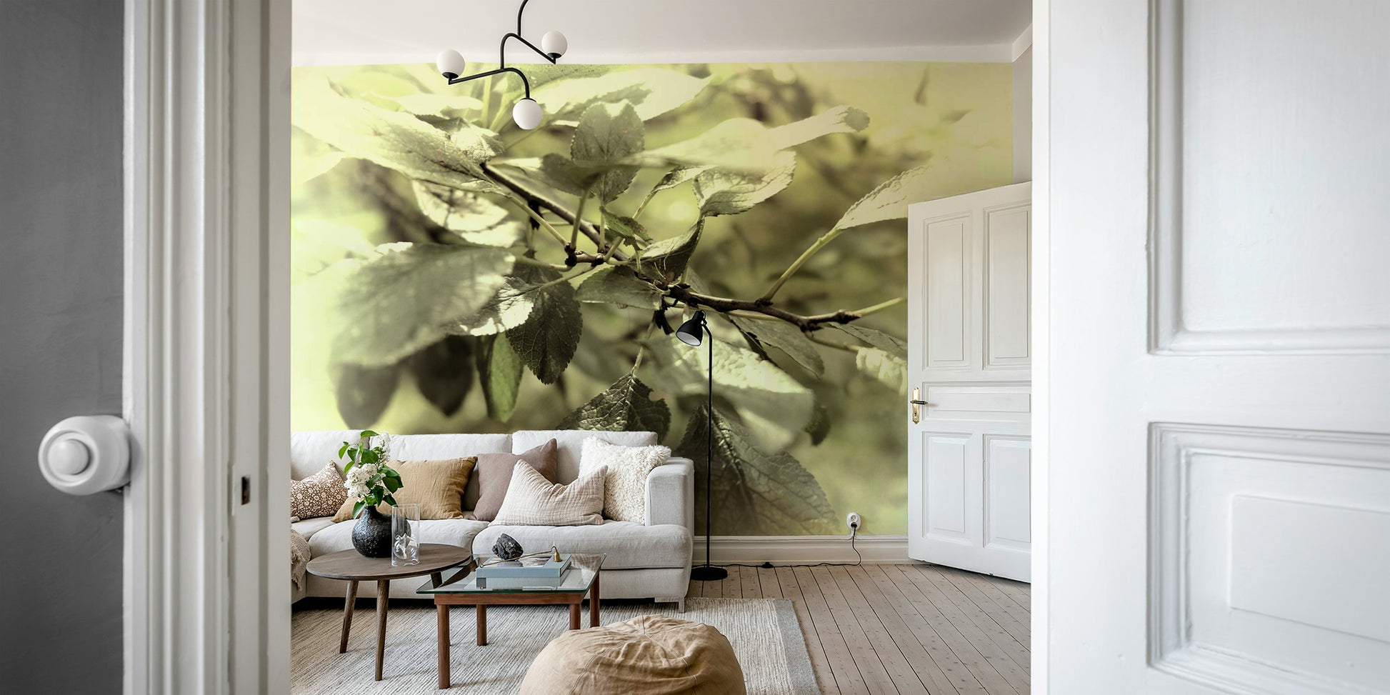 Serene botanical wall art.

