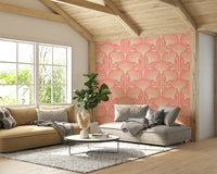 The room feels bright and lively due to the cheerful colors.

