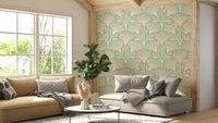 The wall mural is installed on a feature wall in a bedroom or nursery.

