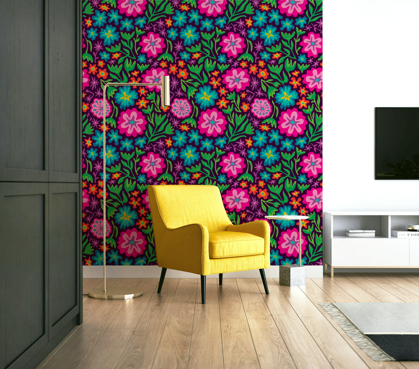 vintage tropical floral design

