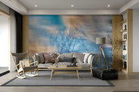 Soft, blurred branches.

