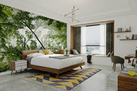 Serene forest canopy.

