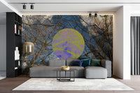 Modern art wall mural.

