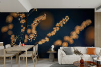 Wall decor evoking tranquility and warmth.

