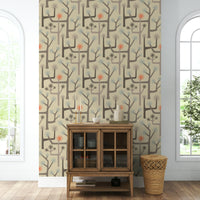 Stylized Joshua trees and desert cacti.

