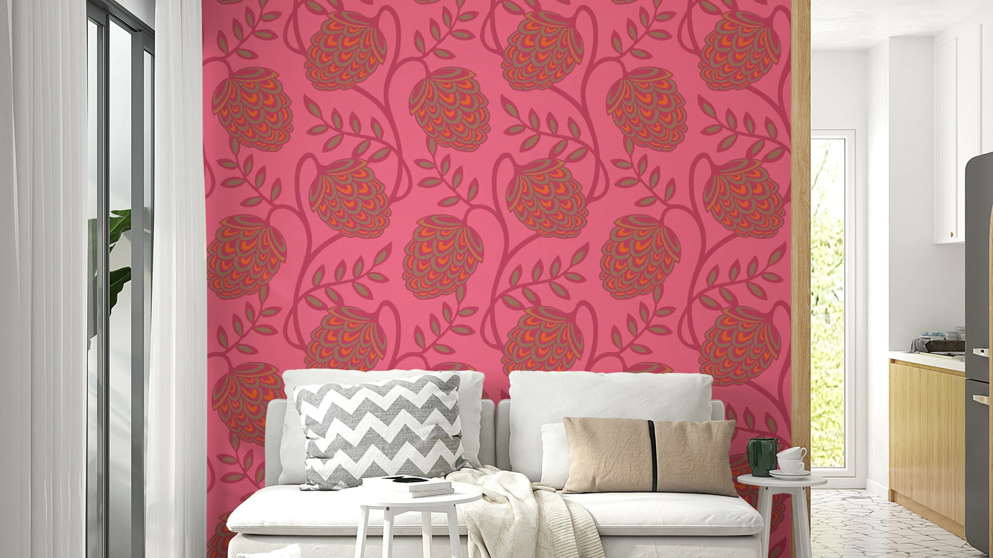 Modern Art Nouveau floral pattern.

