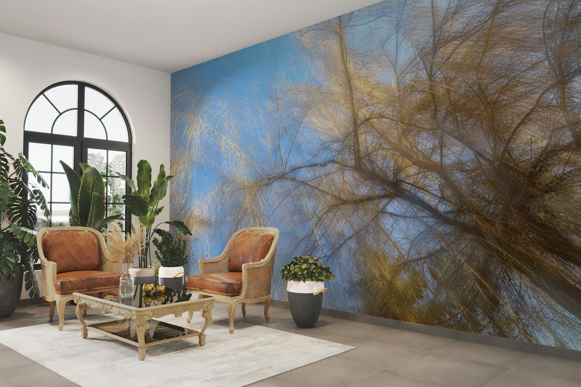 Soft light filtering through leaves.

