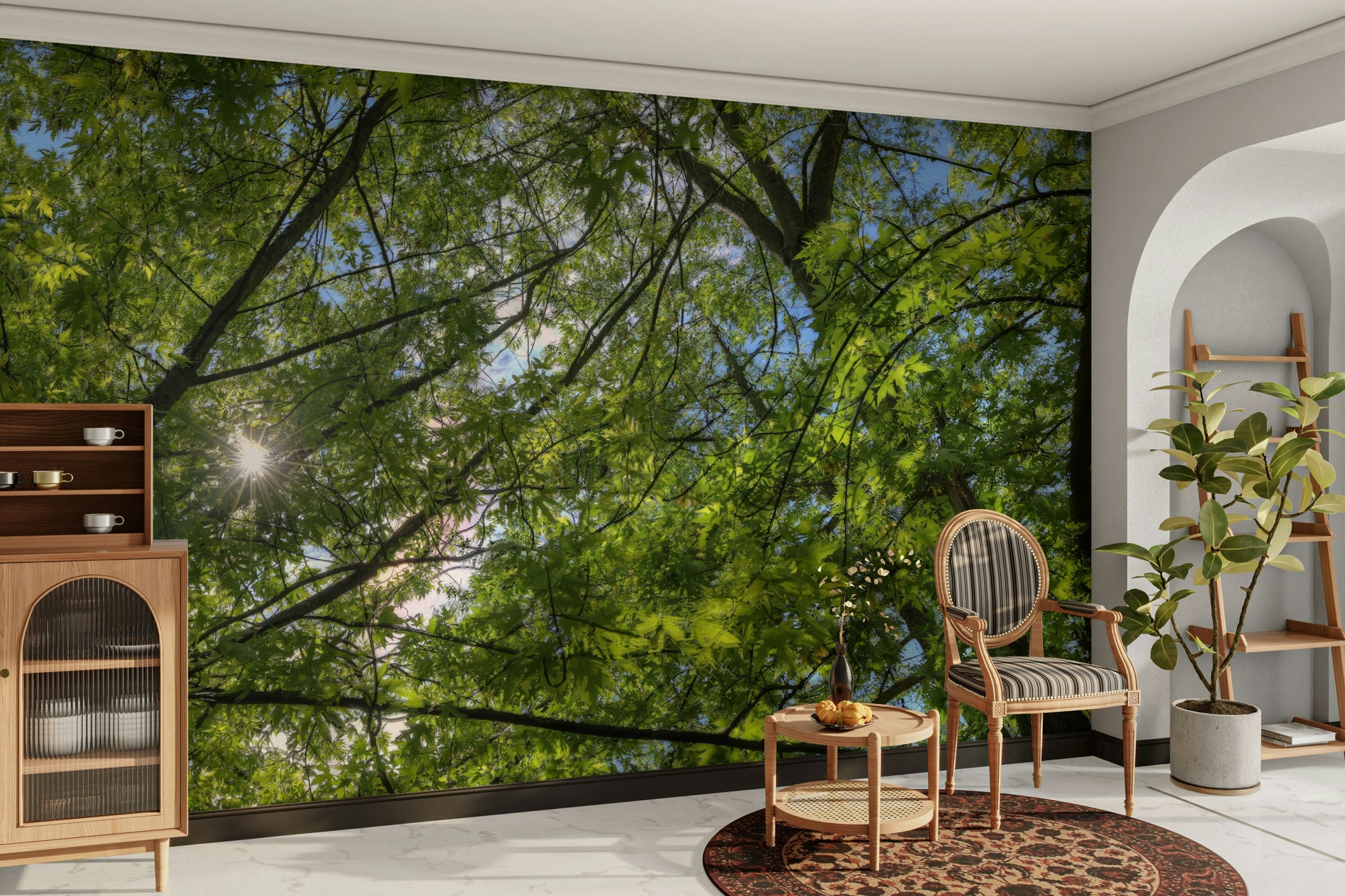 Lush tree canopy from below.

