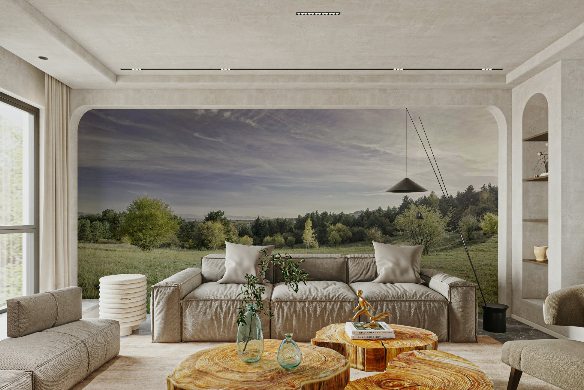 Expansive view of natural scenery.

