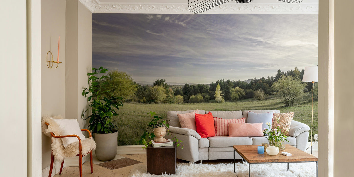 Vibrant green and earthy brown hues.

