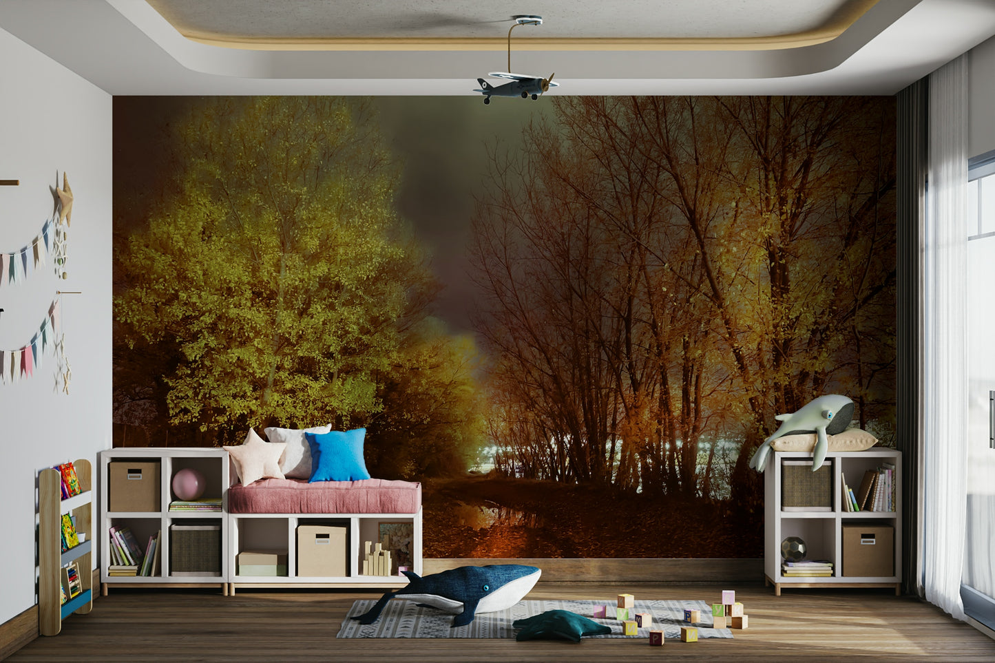 Wall decor evoking serenity and autumn charm.


