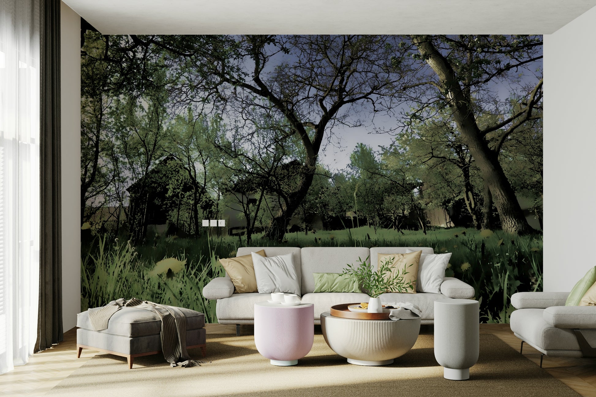 Lush green forest landscape.

