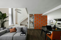 Modern Art Nouveau mural wallpaper design
