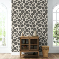 Neutral floral wallpaper for bedrooms
