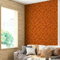 Scandi-inspired wall mural with terracotta hues

