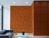 Rust orange wallpaper for vintage rooms
