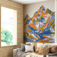 Wall mural featuring quiet mountain depth
