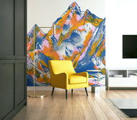 Soft mountain range wall mural
