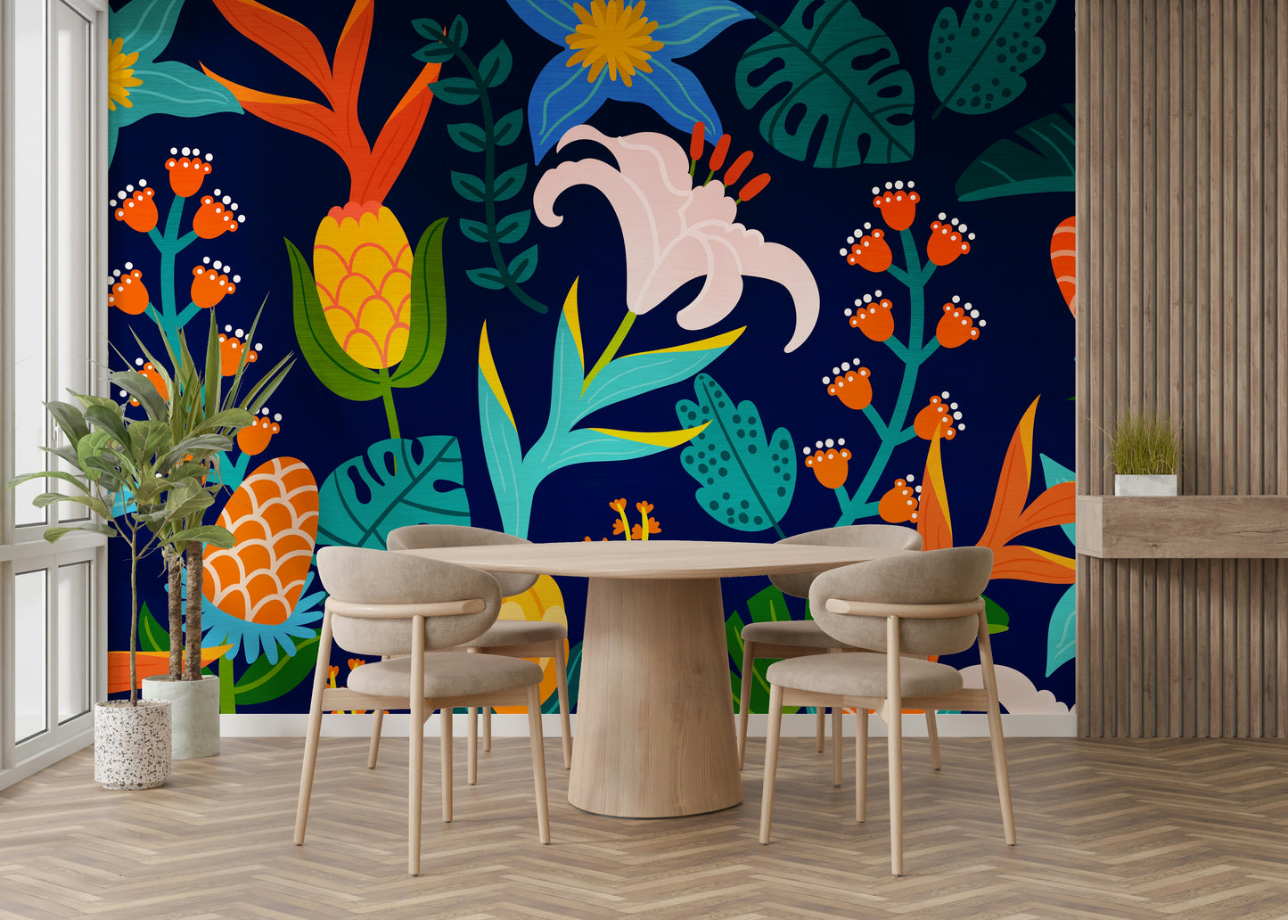 Frida design with vivid floral patterns
