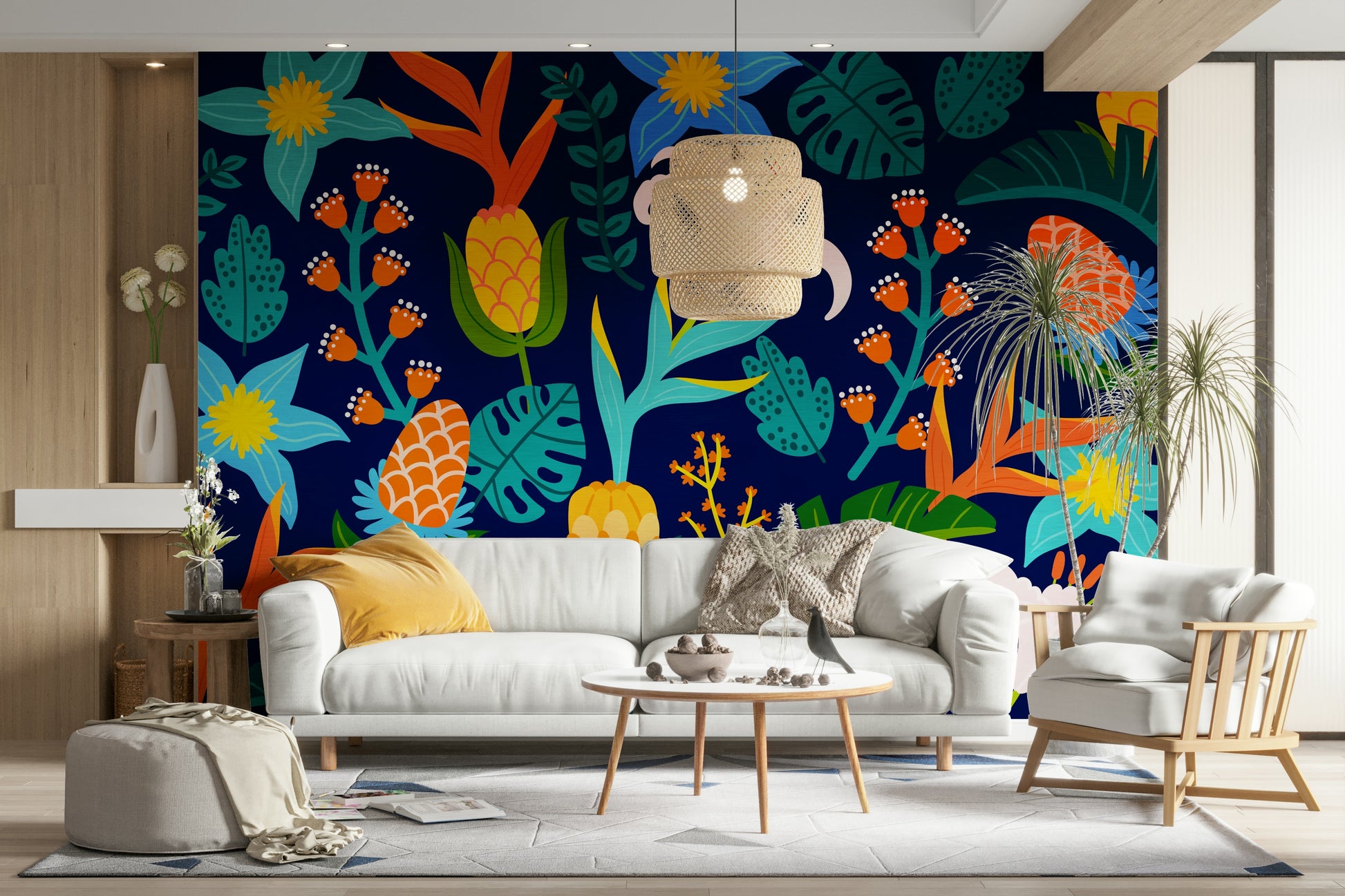 Creative mural with hand-painted style
