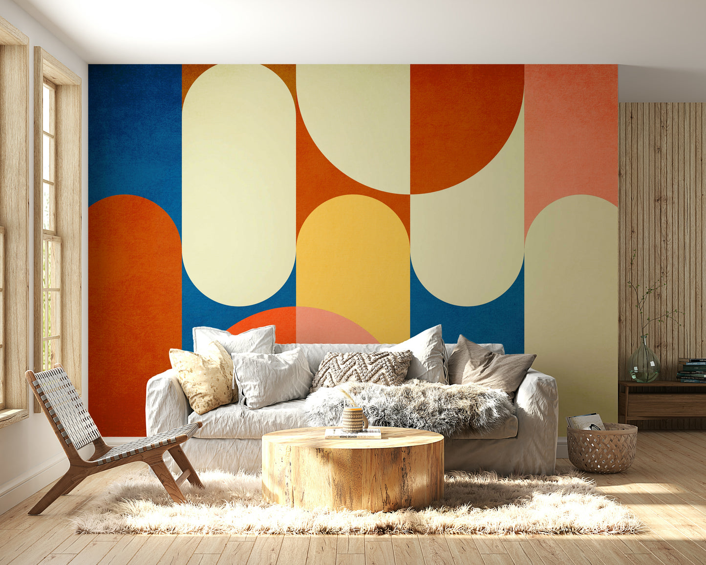 Frodo wall mural with deep abstract tones
