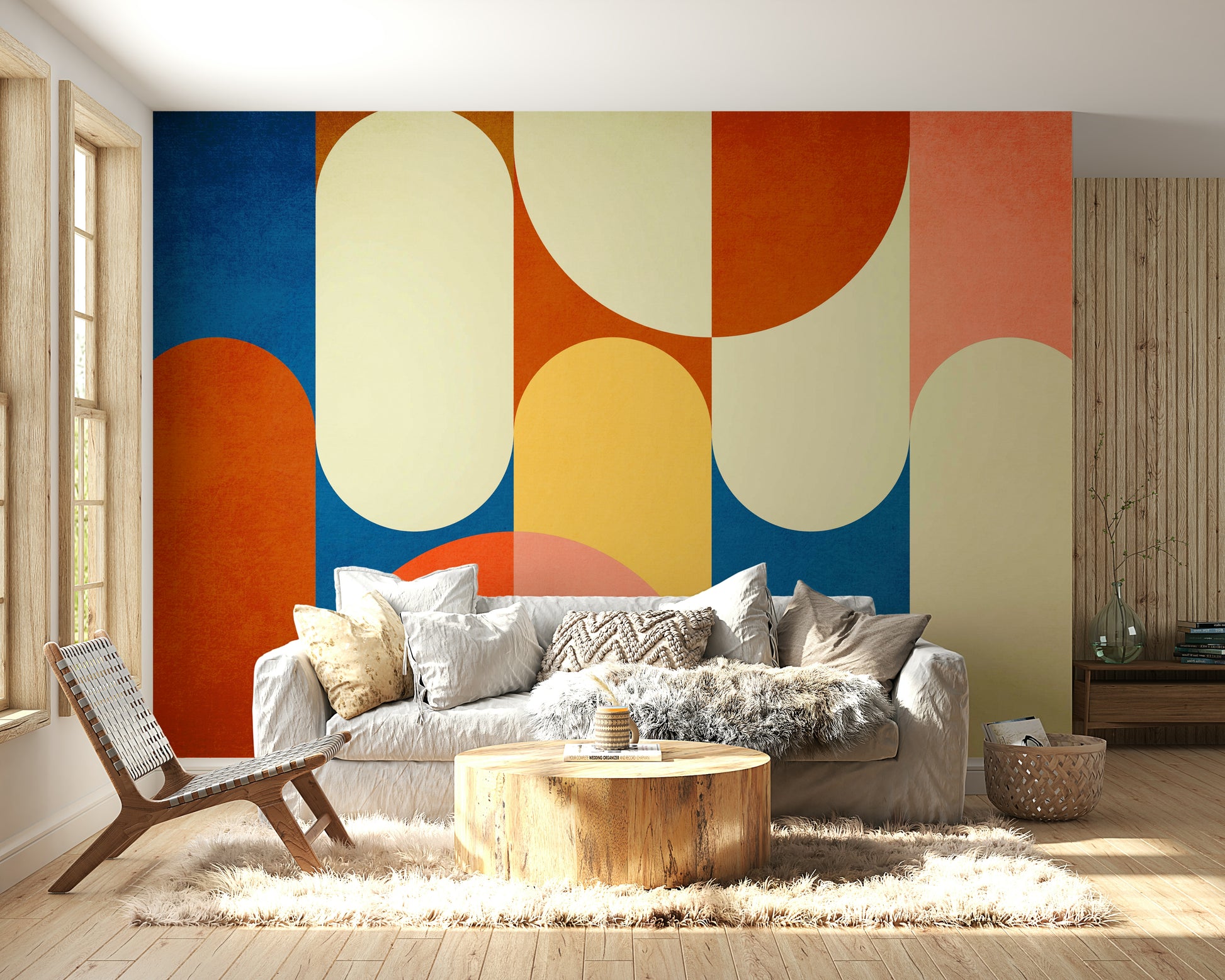 Frodo wall mural with deep abstract tones
