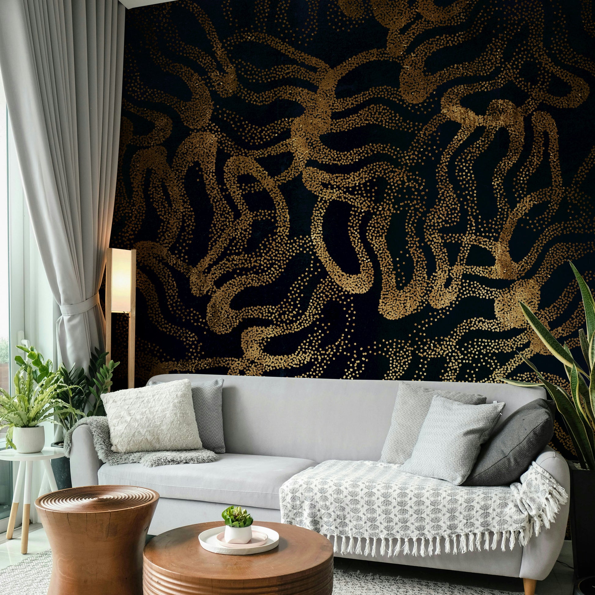 Bold colors with a Post-Impressionist style.

