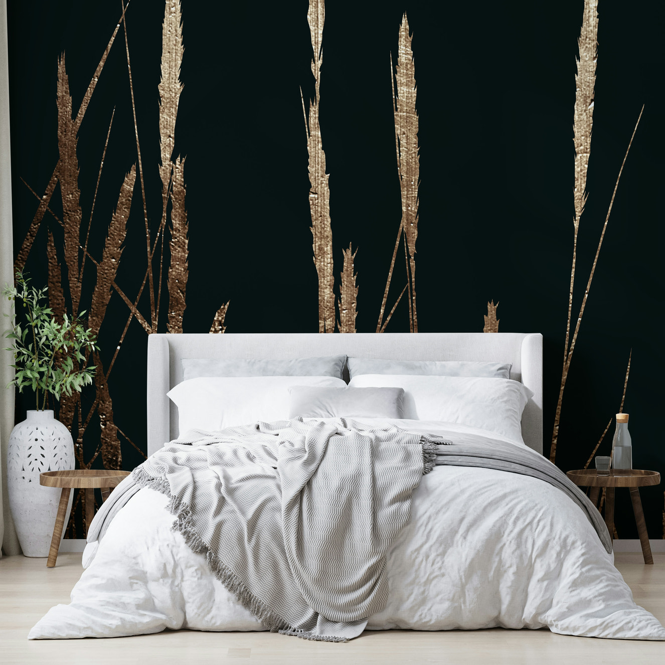 Expansive fields bathed in golden light.

