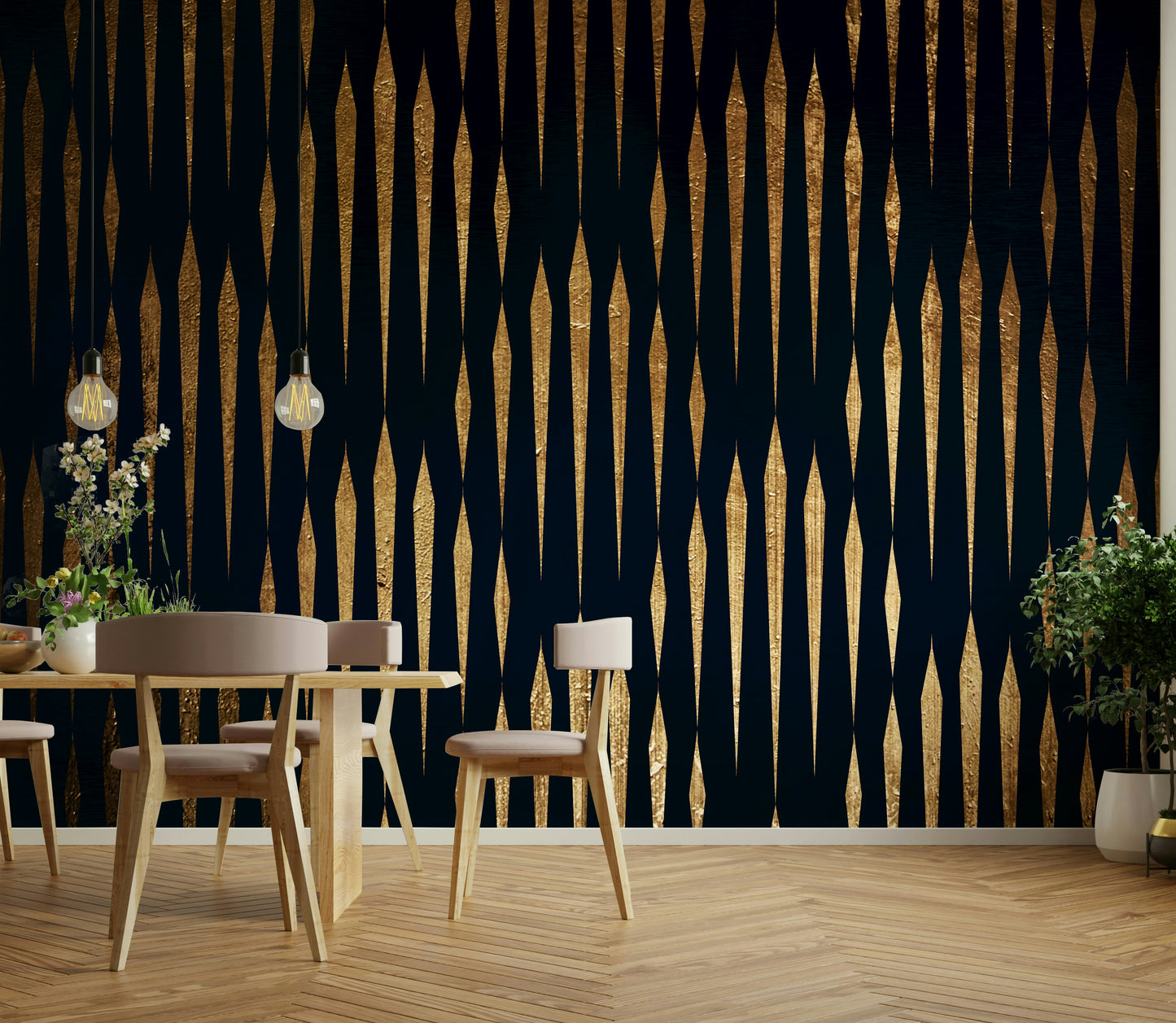 Deep, rich blue and green hues with soft light.

