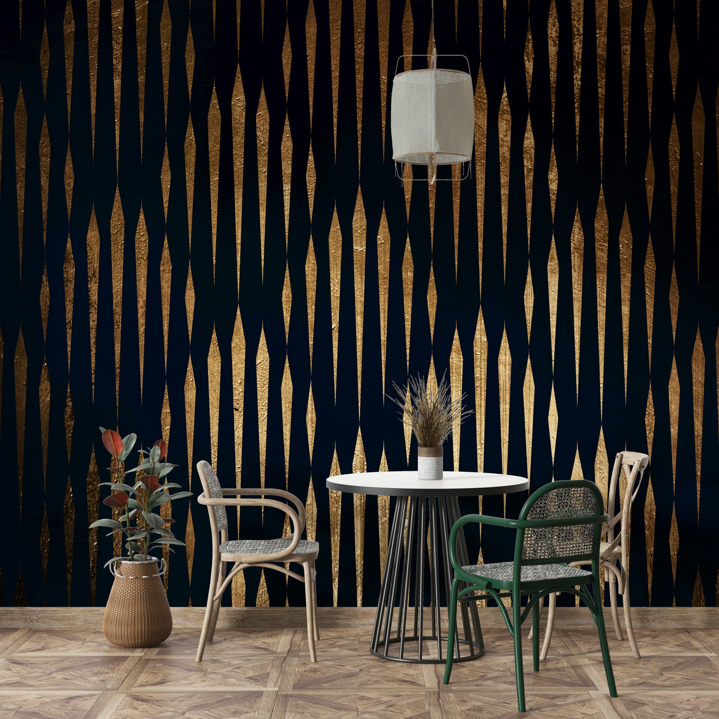 Soft, diffused lighting effects.

