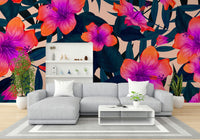 Vibrant green, pink, yellow, and blue colors.

