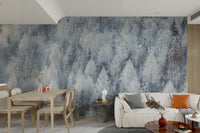 Detailed close-up of frosty branches.

