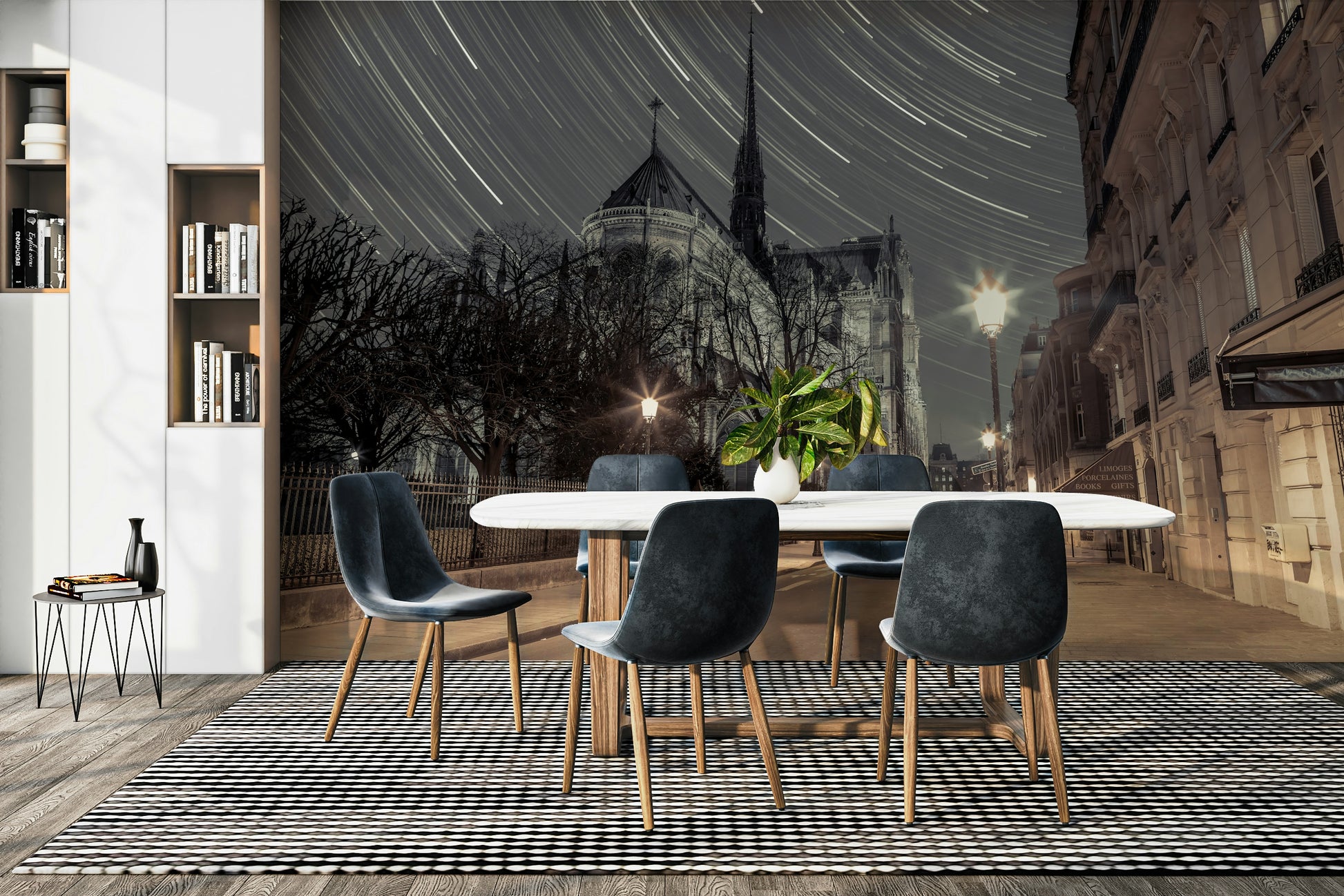 Notre-Dame Cathedral at night.

