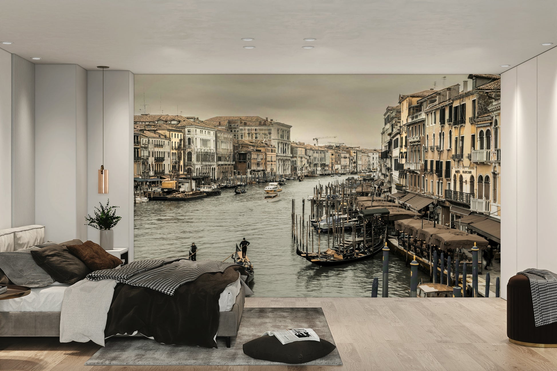 Historic Venetian buildings along water.

