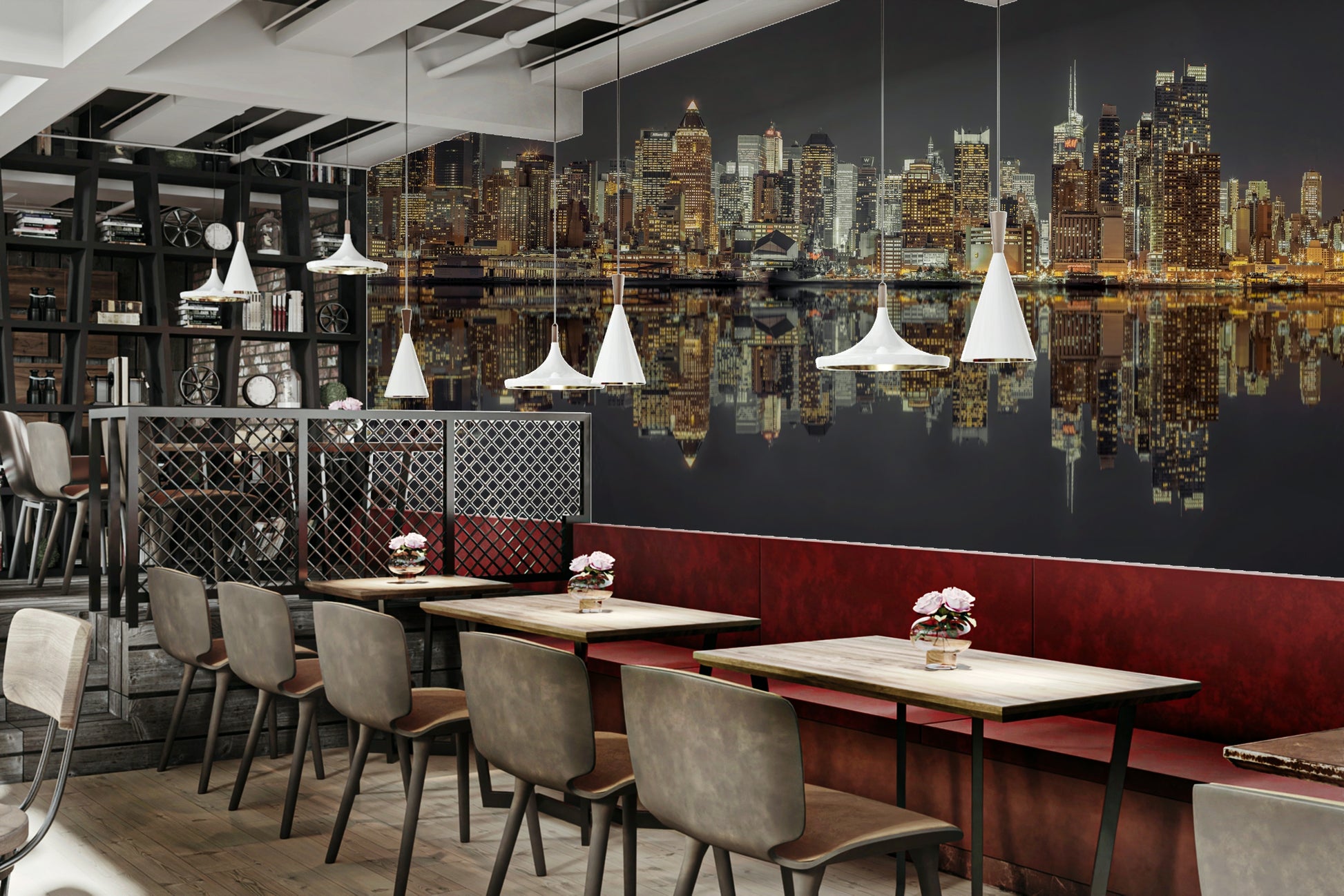 Modern city wall decor.

