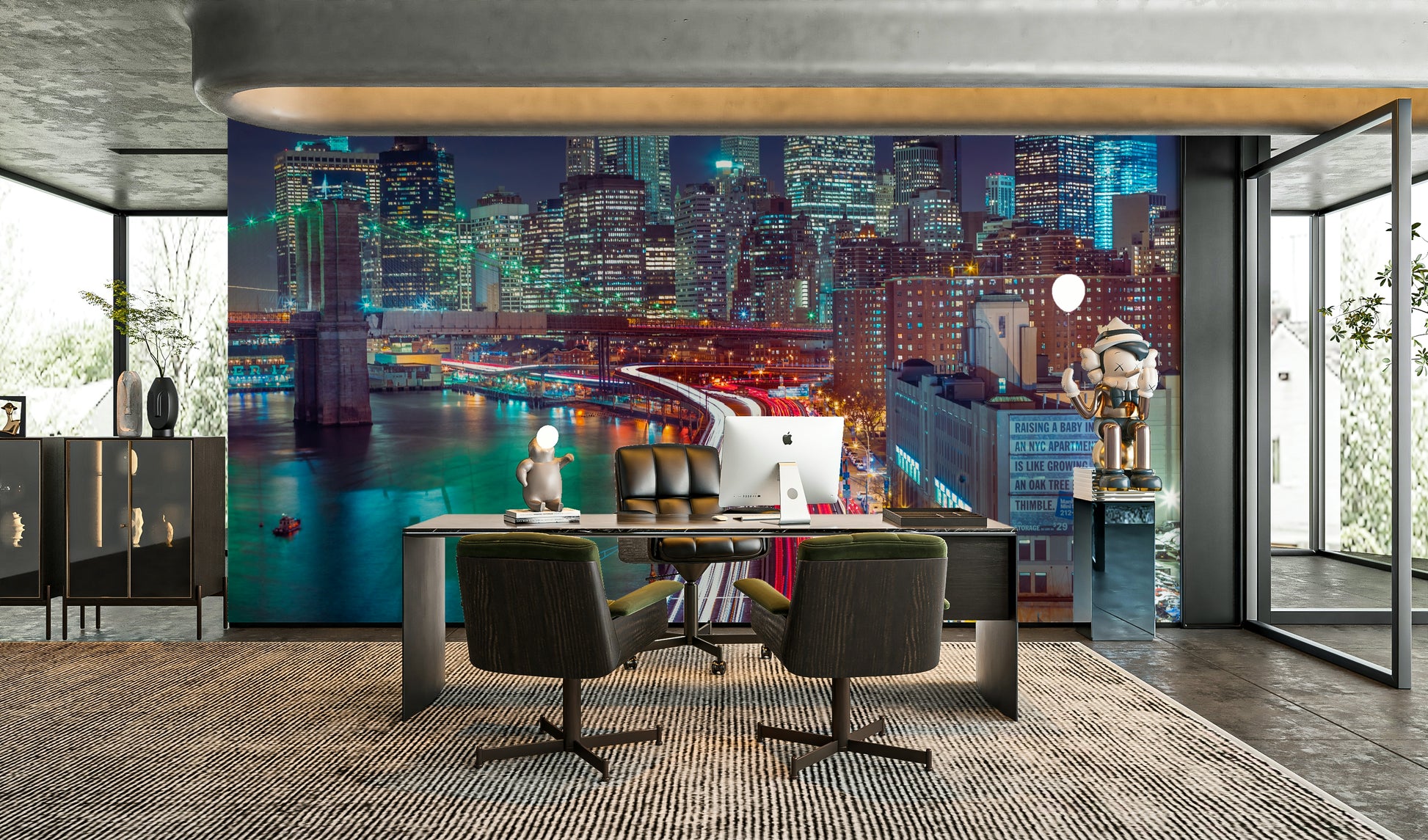 Skyscrapers at dusk wallpaper.

