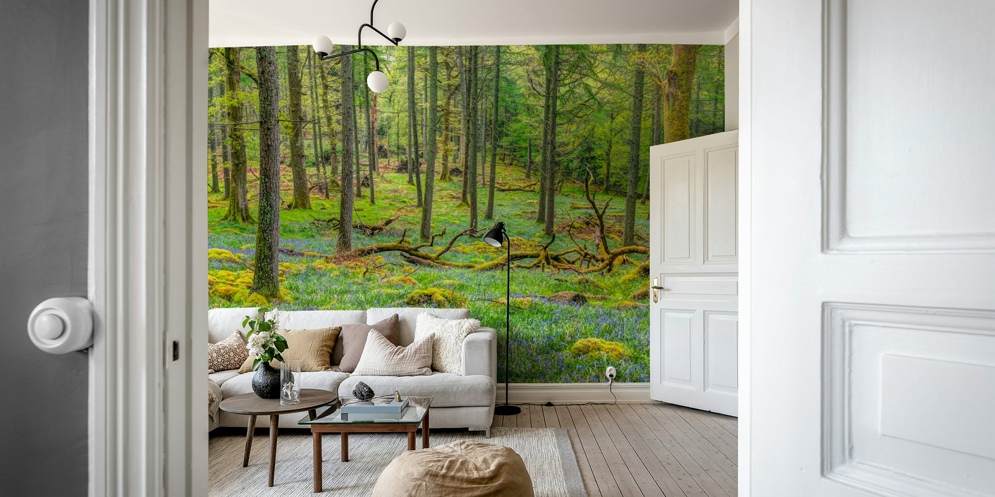 Artistic forest print for walls.

