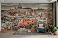 Historic architecture wall mural.

