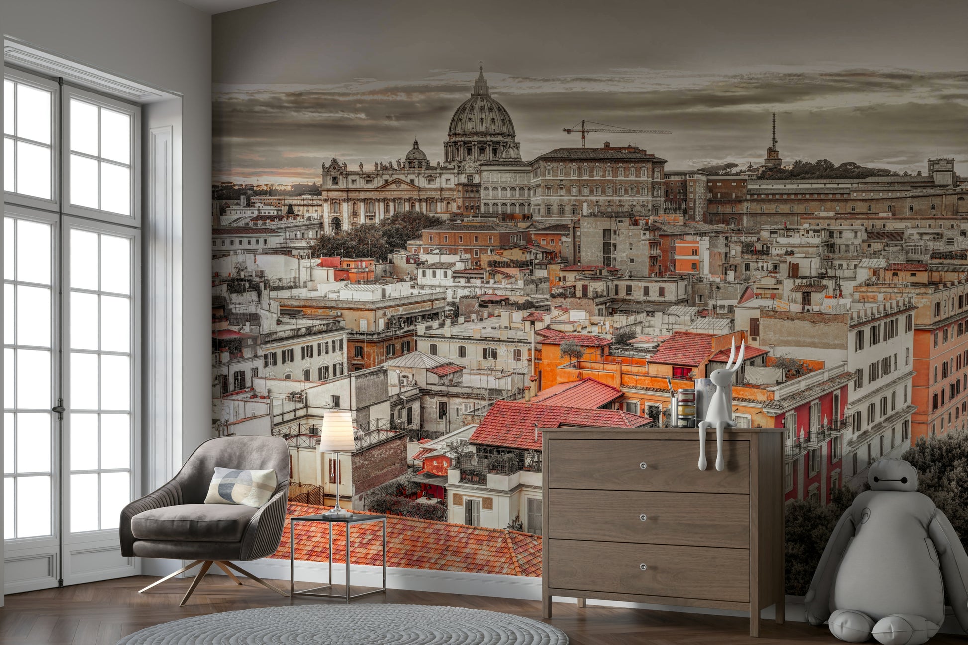 European city with classical architecture.

