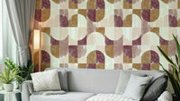 Geometric tile pattern wallpaper.

