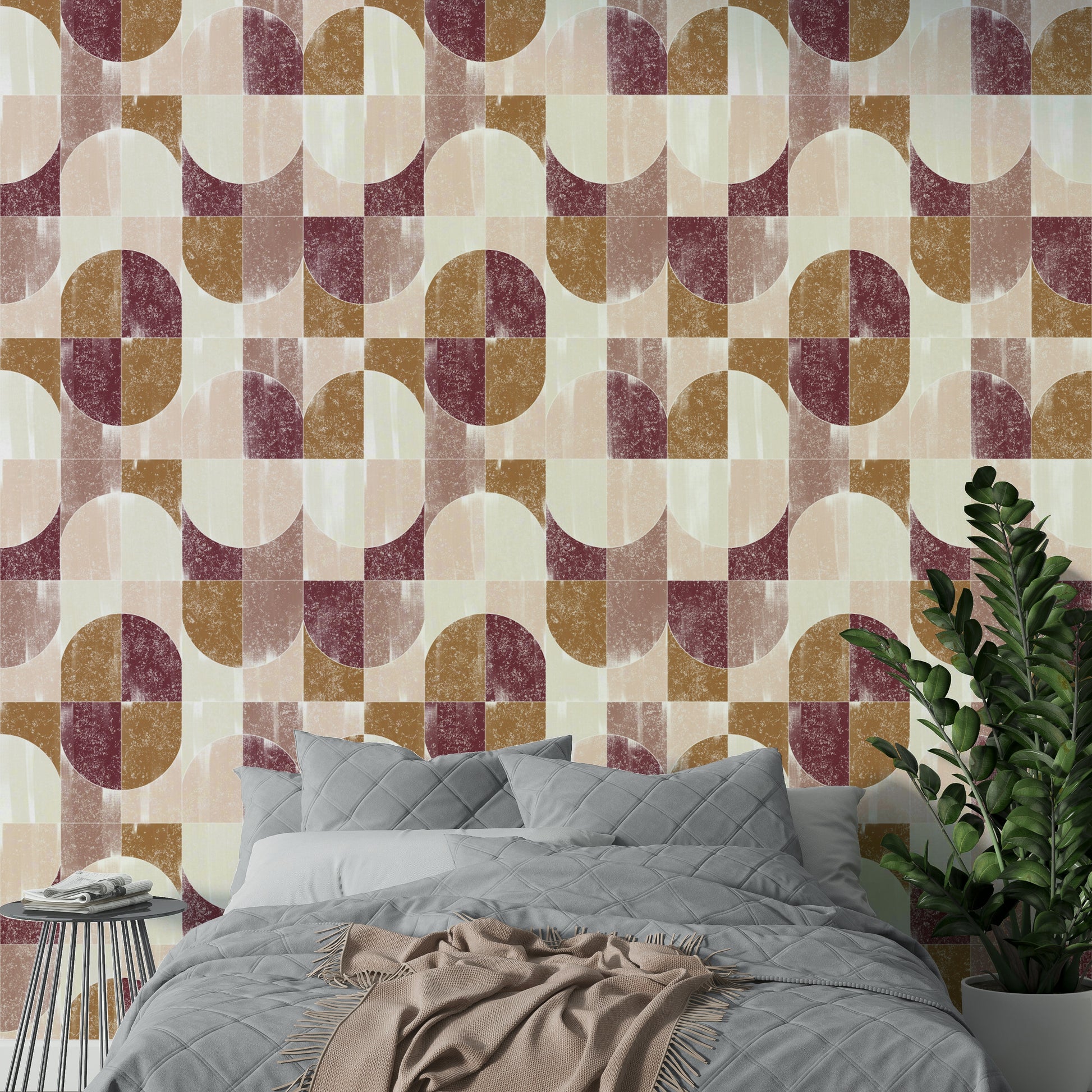 Warm color palette on wallpaper.

