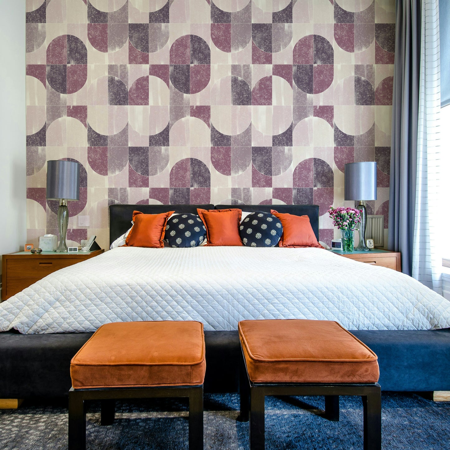 Subtle patterned wall decor.

