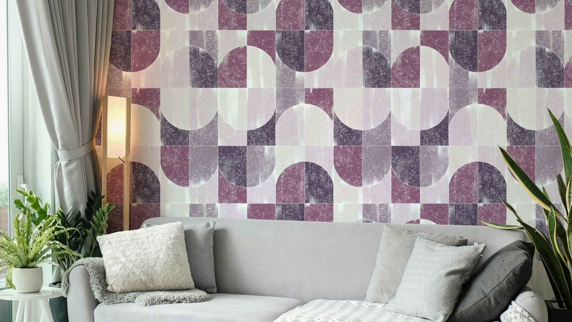 Geometric tile pattern wallpaper.

