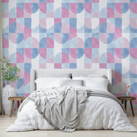 Color washed effect on wallpaper.

