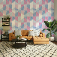 Contemporary geometric wallpaper.

