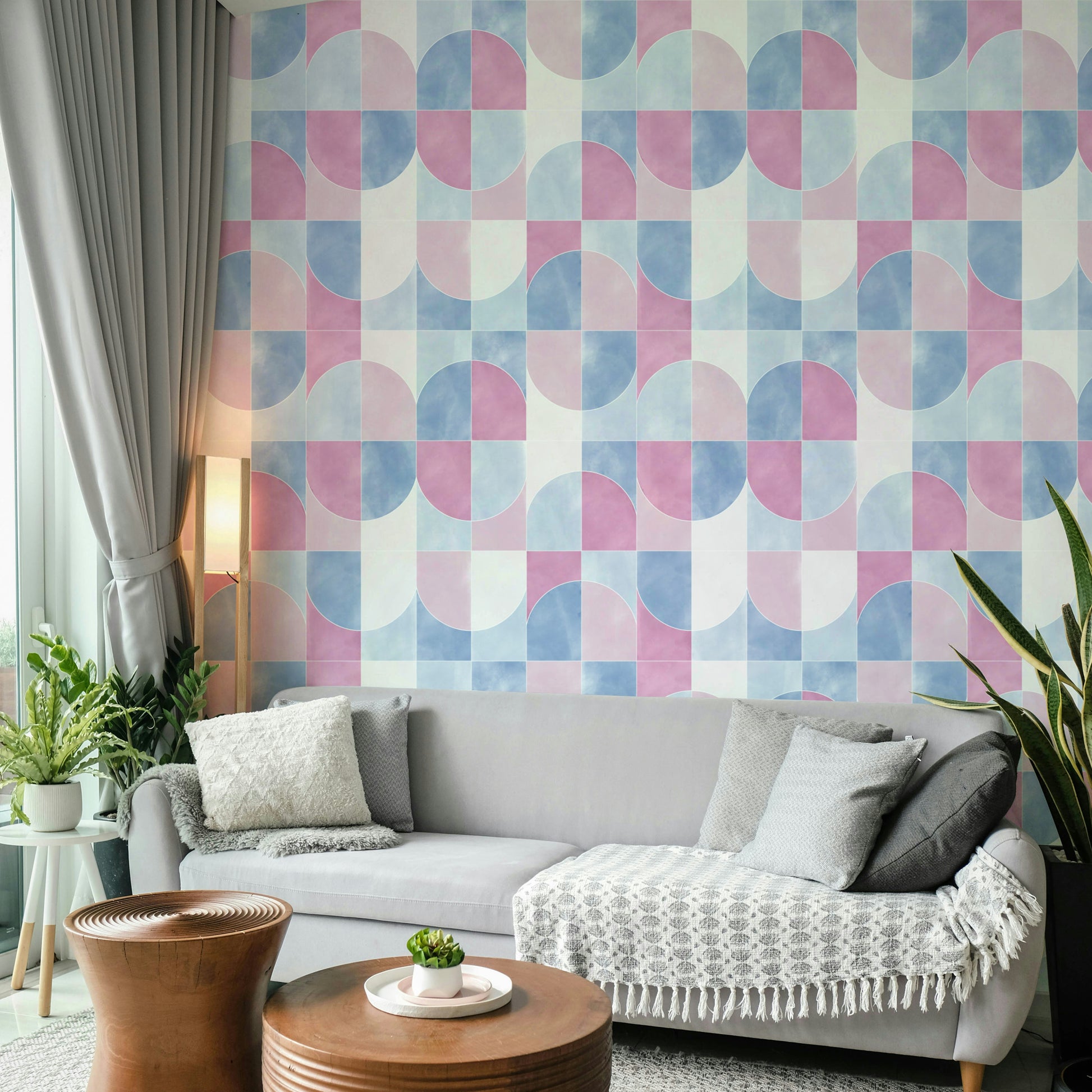 Subtle patterned wall decor.

