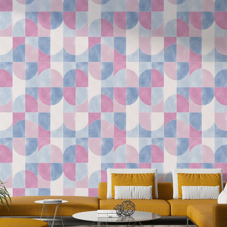 Muted color palette on wallpaper.

